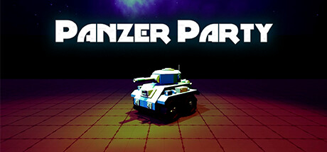 Titelbild von Panzer Party mit einem kleinen Panzer auf einer beleuchteten Spielfläche.